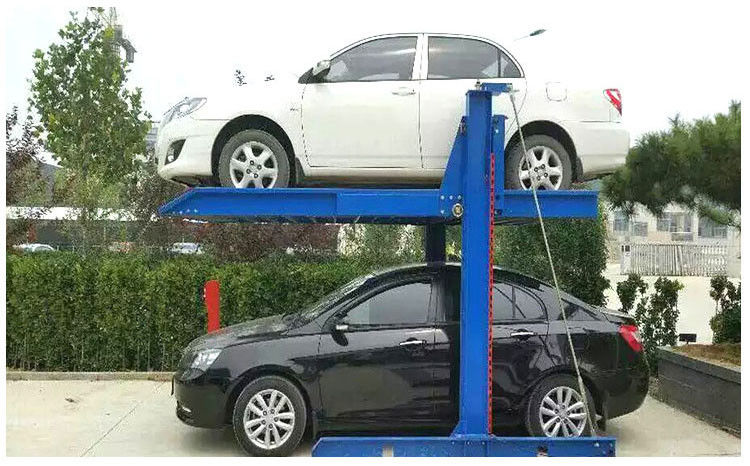 Rope Drive Independent Car Parking System Two Level 2 Post Garage Lift
